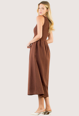 THML Sleeveless Brown Maxi Dress