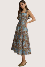 ENTRO Brown Sleeveless Maxi Dress