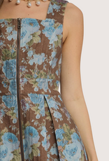 ENTRO Brown Sleeveless Maxi Dress