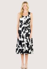 THML Black and White All Over Pattern Maxi Dress