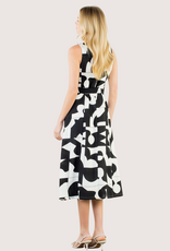 THML Black and White All Over Pattern Maxi Dress