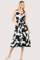 THML Black and White All Over Pattern Maxi Dress
