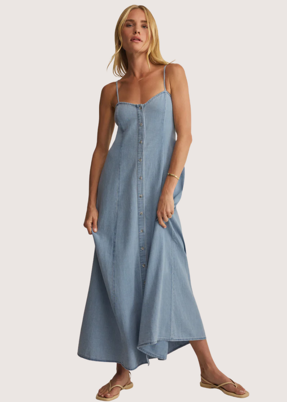 Z SUPPLY Angel Eyes Twill Dress Lake Blue