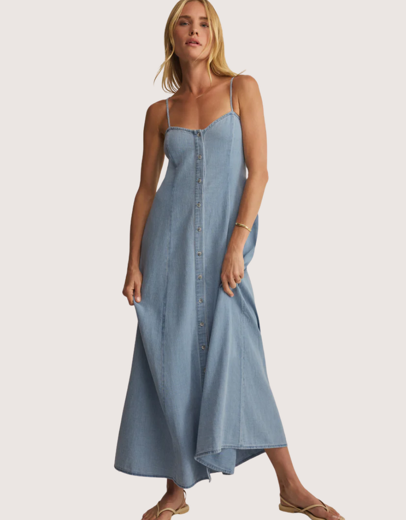 Z SUPPLY Angel Eyes Twill Dress Lake Blue