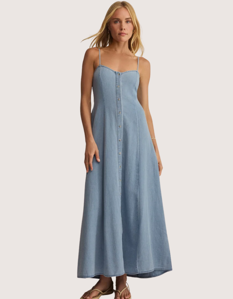 Z SUPPLY Angel Eyes Twill Dress Lake Blue