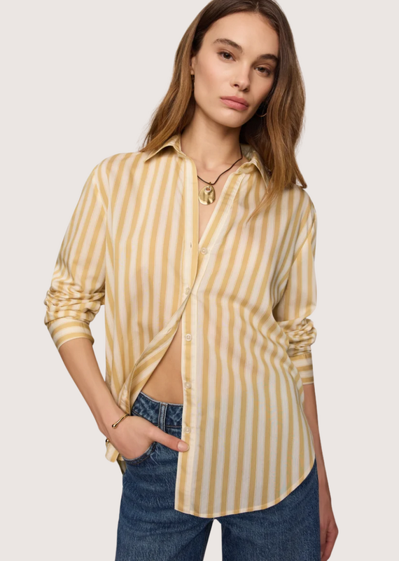 Z SUPPLY Golden Haven Stripe Button Up Golden Sage