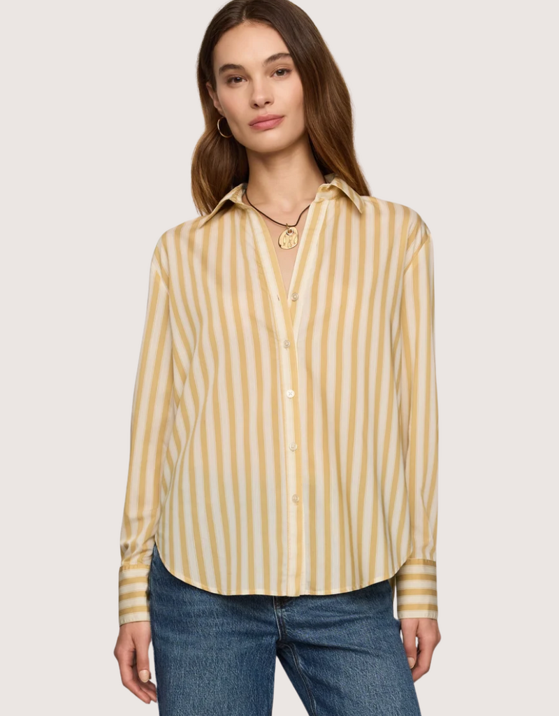 Z SUPPLY Golden Haven Stripe Button Up Golden Sage