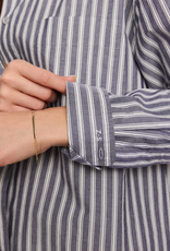 Z SUPPLY The Gallery Striped Button Up Oxford Blue
