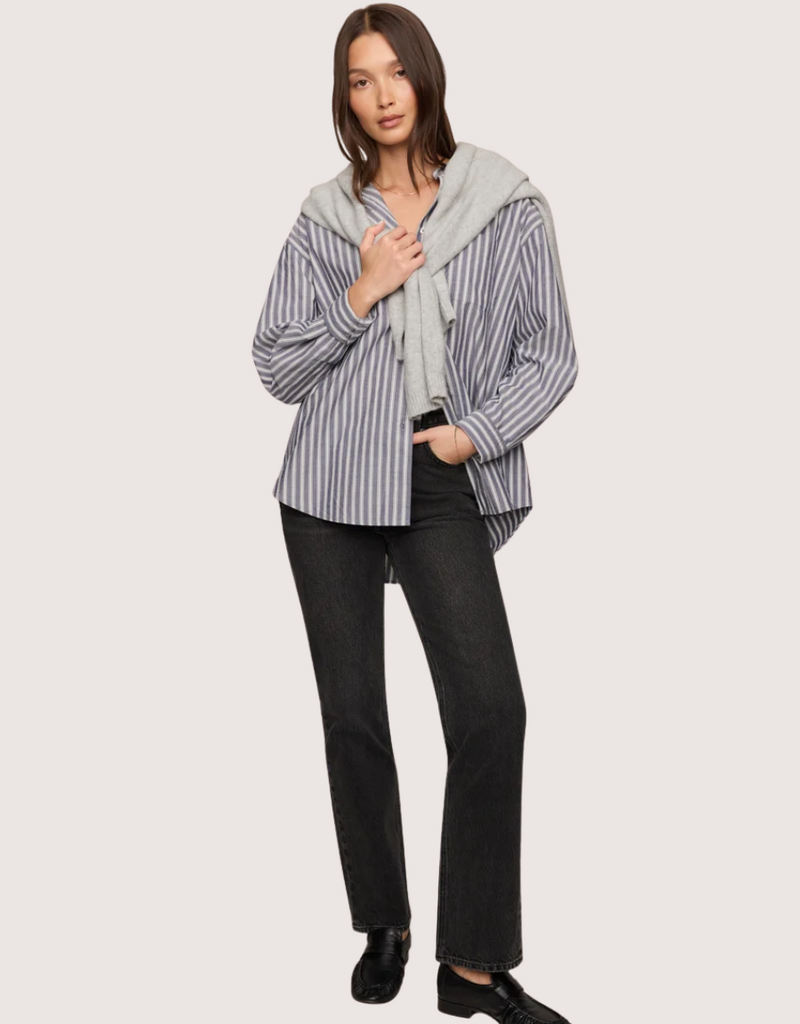 Z SUPPLY The Gallery Striped Button Up Oxford Blue