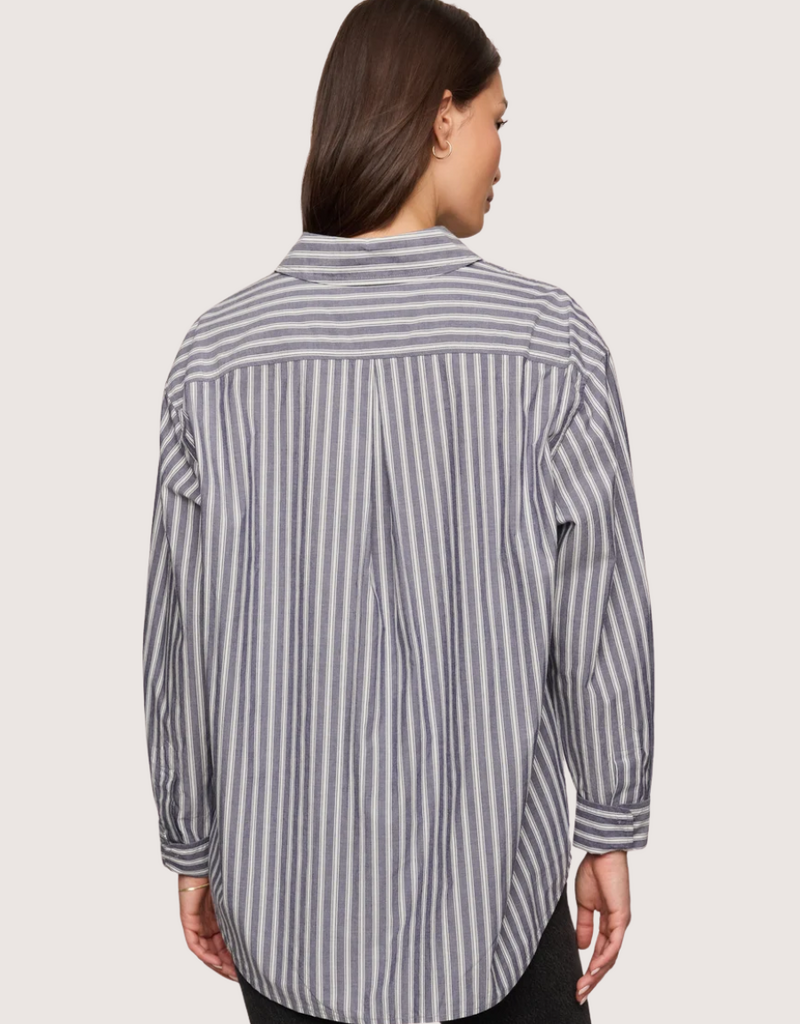 Z SUPPLY The Gallery Striped Button Up Oxford Blue