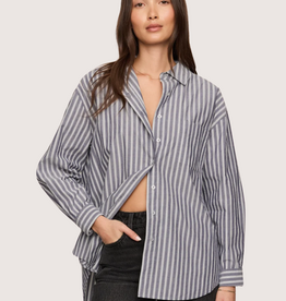 Z SUPPLY The Gallery Striped Button Up Oxford Blue