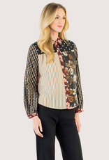 THML Mixed Media Button Up Shirt