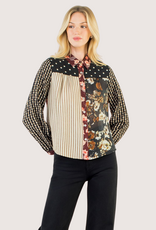 THML Mixed Media Button Up Shirt