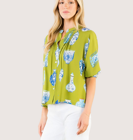 THML Printed Oversized Pattern Top