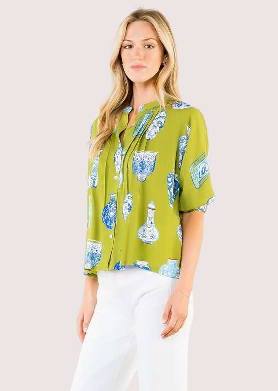 THML Printed Oversized Pattern Top