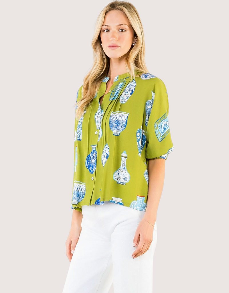 THML Printed Oversized Pattern Top