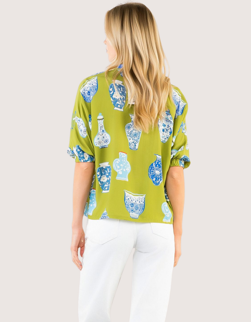 THML Printed Oversized Pattern Top