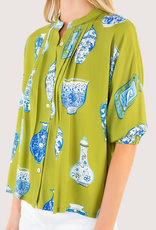 THML Printed Oversized Pattern Top