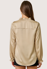 MYSTREE Ruffled Collar Blouse Sand