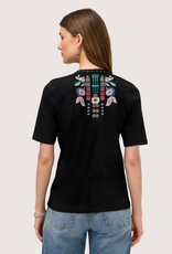 JOHNNY WAS Henley Knit Tee Isolei - Black