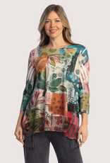 JESS & JANE Amazonia Chiffon Contrast Trim Top