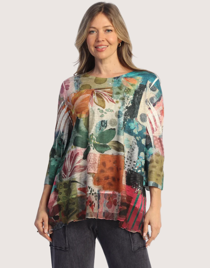 JESS & JANE Amazonia Chiffon Contrast Trim Top