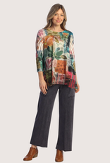 JESS & JANE Amazonia Chiffon Contrast Trim Top