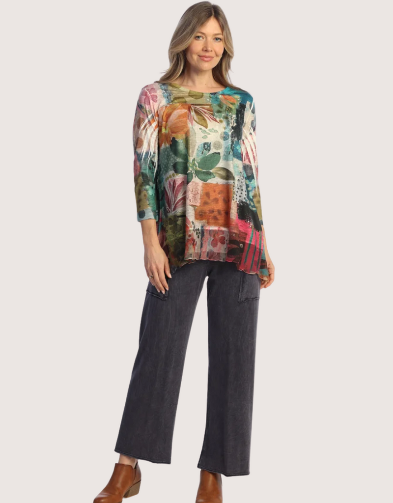 JESS & JANE Amazonia Chiffon Contrast Trim Top