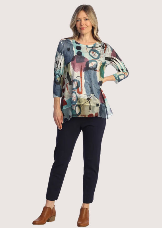 JESS & JANE Sienna Contrast Tunic Top