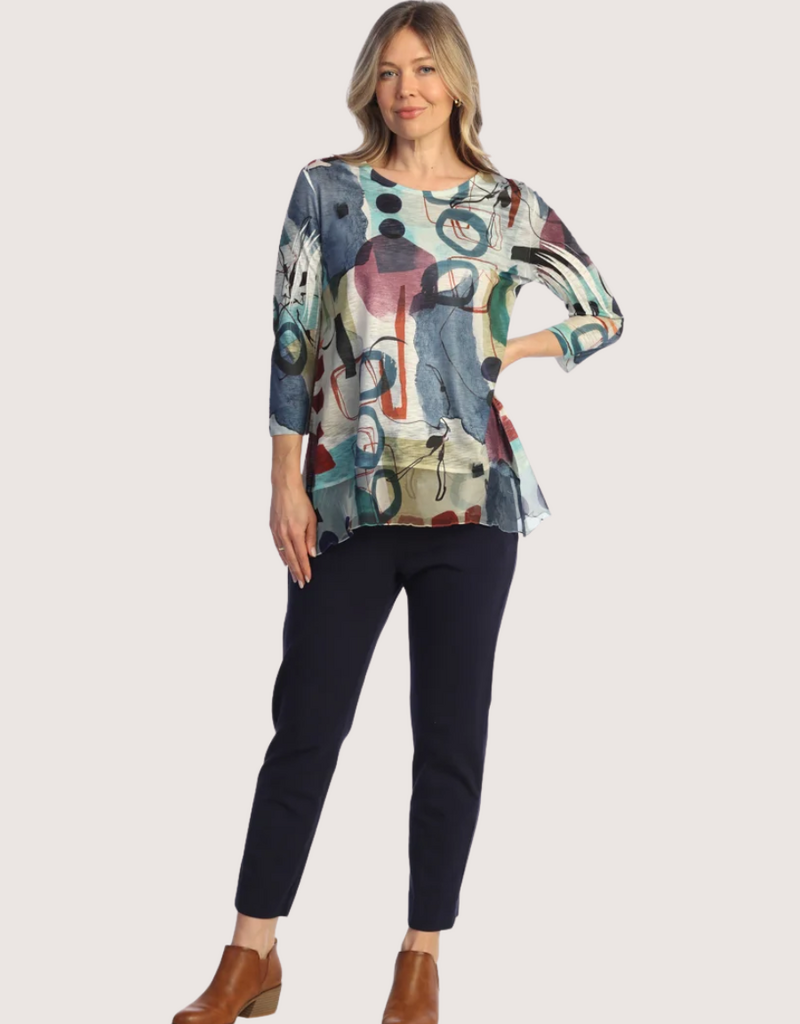 JESS & JANE Sienna Contrast Tunic Top