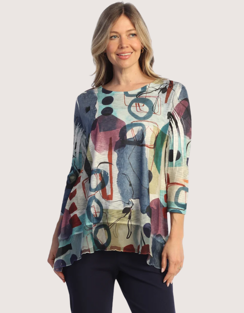 JESS & JANE Sienna Contrast Tunic Top