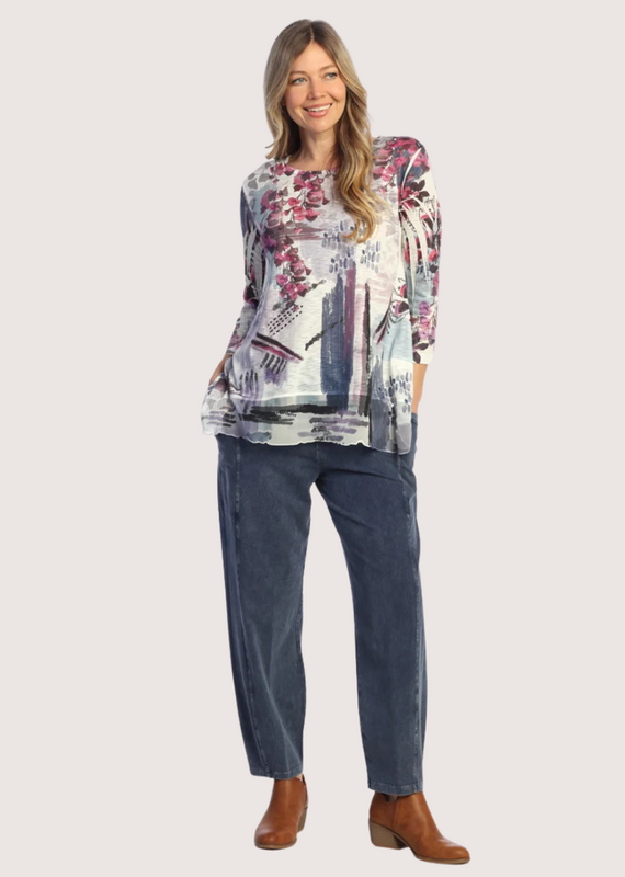 JESS & JANE Fay Contrast Chiffon Top