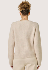 MYSTREE Ribbed Mini Cable Knit Pullover Marble