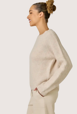 MYSTREE Ribbed Mini Cable Knit Pullover Marble