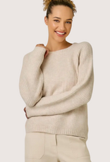 MYSTREE Ribbed Mini Cable Knit Pullover Marble
