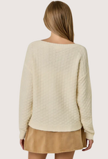 MYSTREE Embossed Texture Knitted Sweater Ivory
