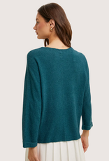 WISHLIST 3/4 Sleeve Textured Lightweight Sweater