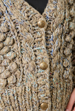 MYSTREE Flecked Chunkuy Sweater Cardigan Almond Mix