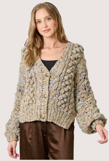 MYSTREE Flecked Chunkuy Sweater Cardigan Almond Mix