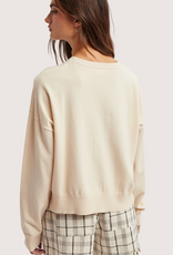 WISHLIST Basic Drop Shoulder Sweater Cream