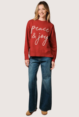 Sunday Edition Peace and Joy Knit Sweater Red