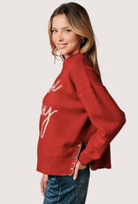 Sunday Edition Peace and Joy Knit Sweater Red