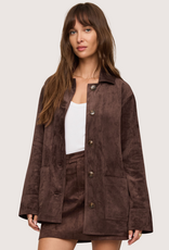 Z SUPPLY Decker Suede Chore Coat Dark Chocolate