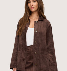Z SUPPLY Decker Suede Chore Coat Dark Chocolate