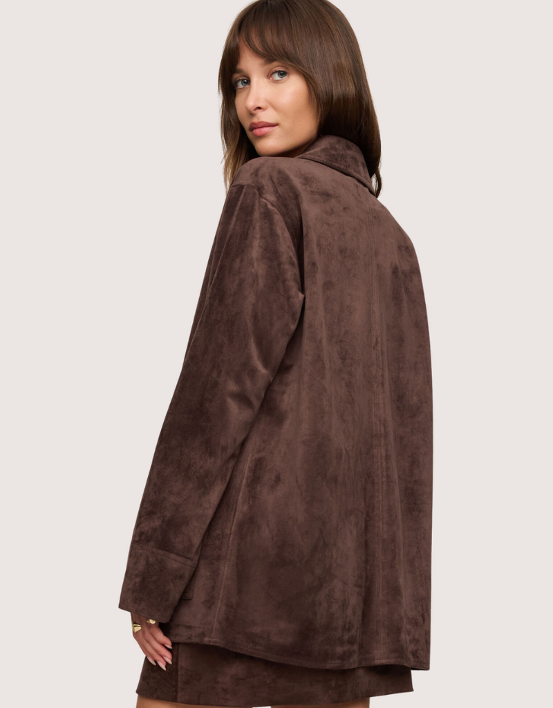Z SUPPLY Decker Suede Chore Coat Dark Chocolate