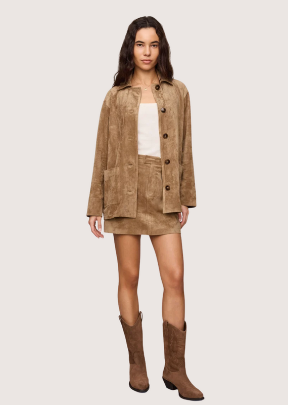 Z SUPPLY Decker Suede Chore Coat Light Sand