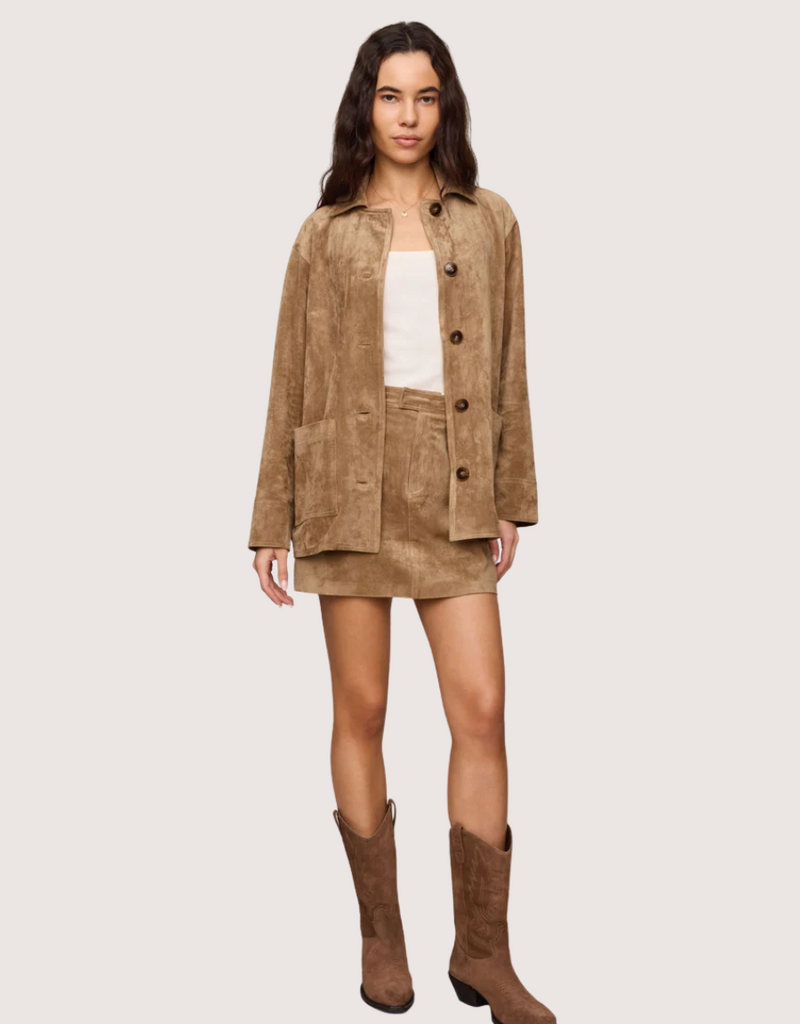 Z SUPPLY Decker Suede Chore Coat Light Sand