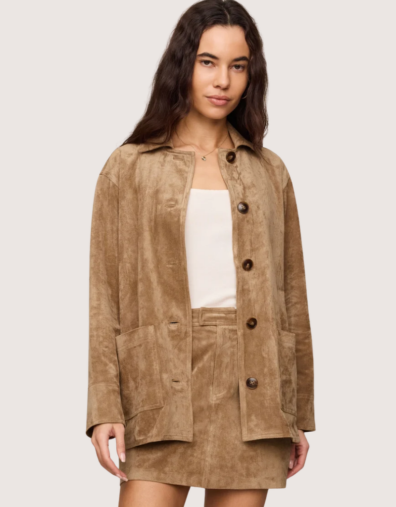 Z SUPPLY Decker Suede Chore Coat Light Sand