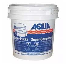Aqua Super Pucks 6kg - Stabilized Chlorinating Tablets 200g