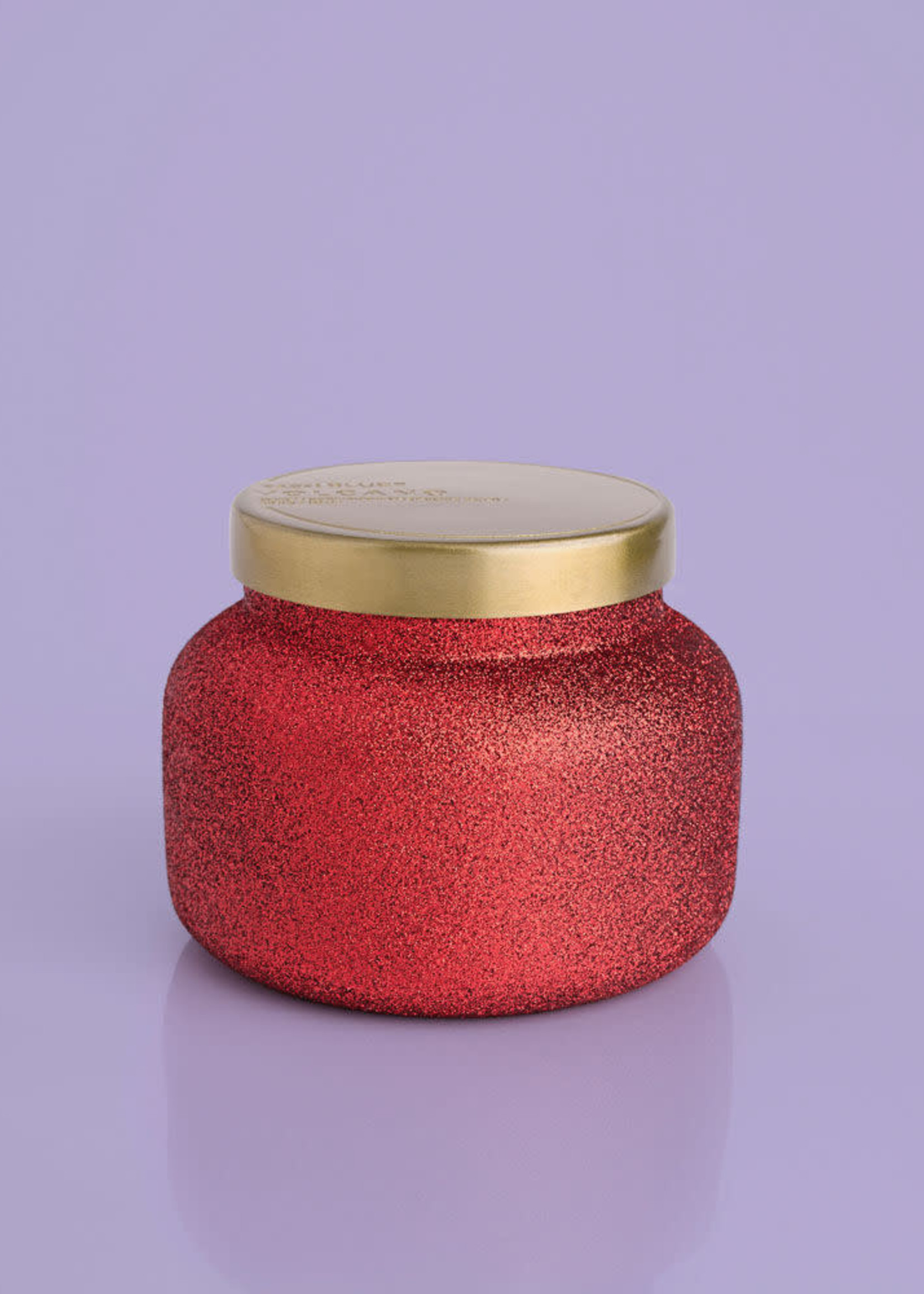Capri Blue Volcano Glam Signature Jar (Red Glitter)